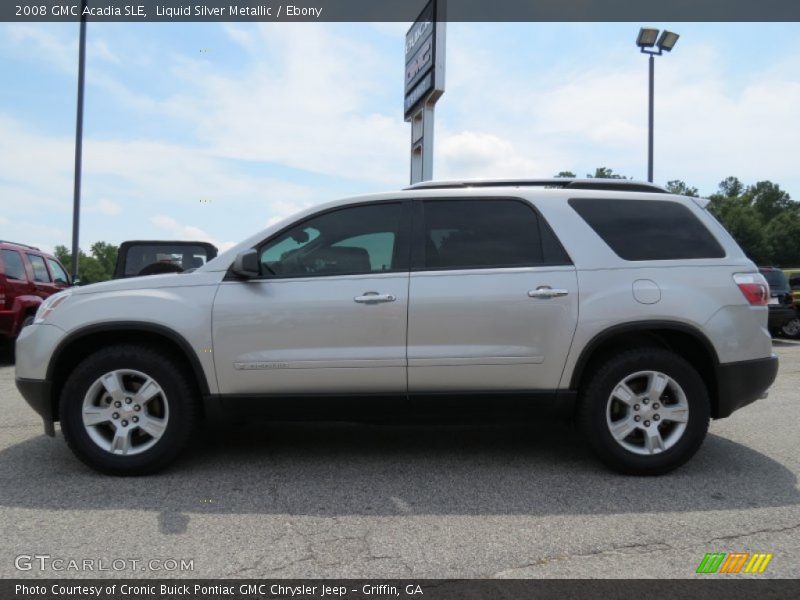 Liquid Silver Metallic / Ebony 2008 GMC Acadia SLE