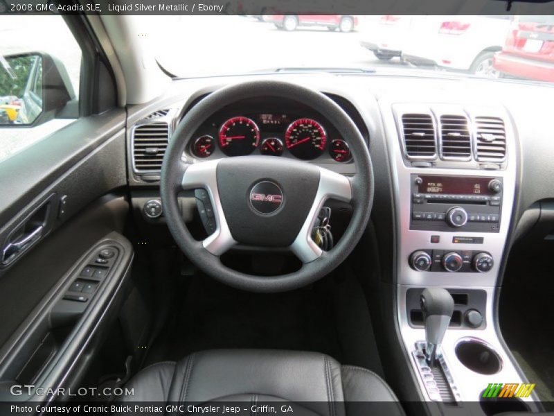 Liquid Silver Metallic / Ebony 2008 GMC Acadia SLE