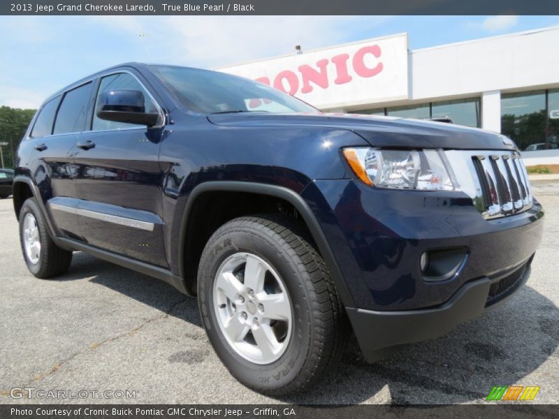 True Blue Pearl / Black 2013 Jeep Grand Cherokee Laredo