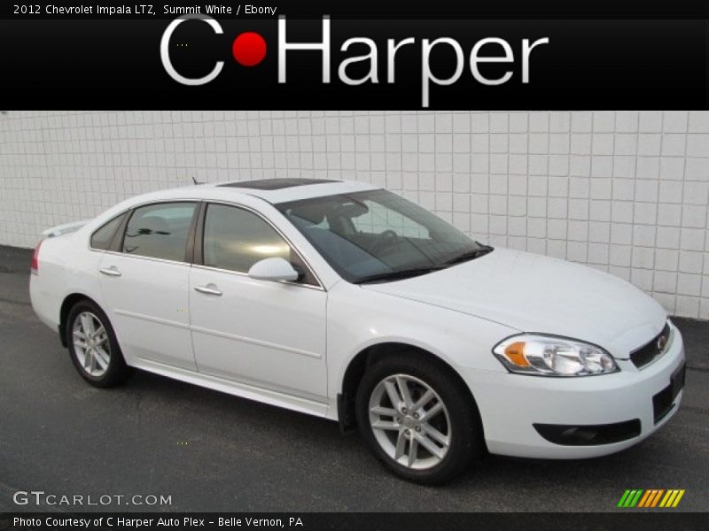 Summit White / Ebony 2012 Chevrolet Impala LTZ