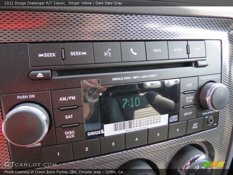 Audio System of 2012 Challenger R/T Classic