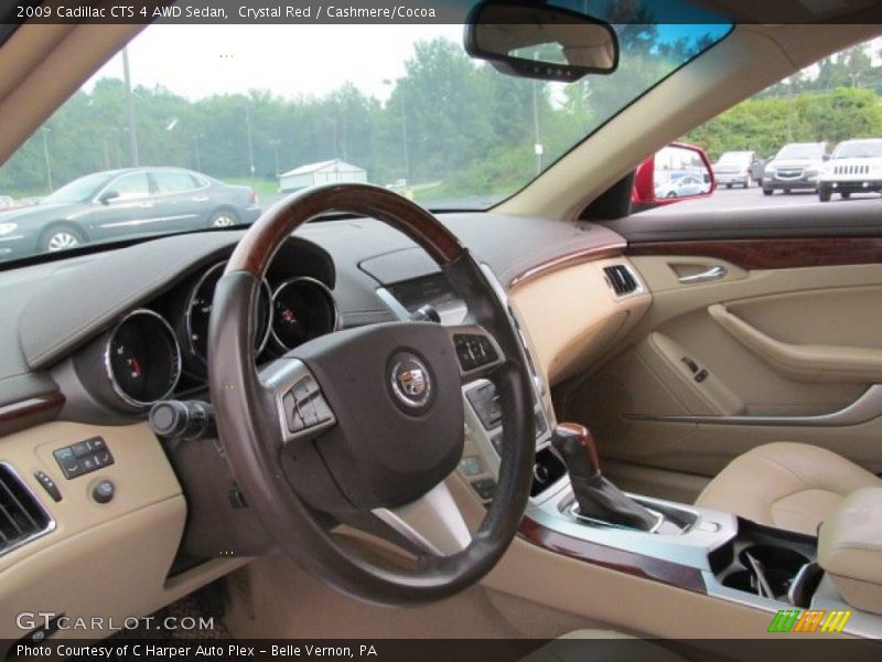 Crystal Red / Cashmere/Cocoa 2009 Cadillac CTS 4 AWD Sedan