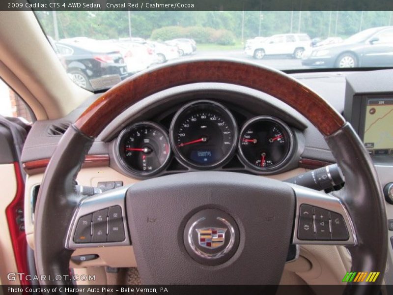 Crystal Red / Cashmere/Cocoa 2009 Cadillac CTS 4 AWD Sedan