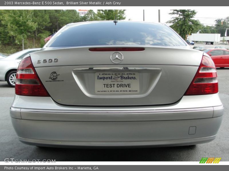 Brilliant Silver Metallic / Ash Grey 2003 Mercedes-Benz E 500 Sedan