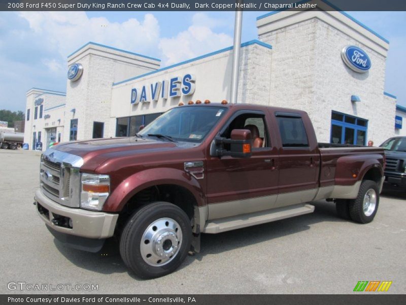 Dark Copper Metallic / Chaparral Leather 2008 Ford F450 Super Duty King Ranch Crew Cab 4x4 Dually
