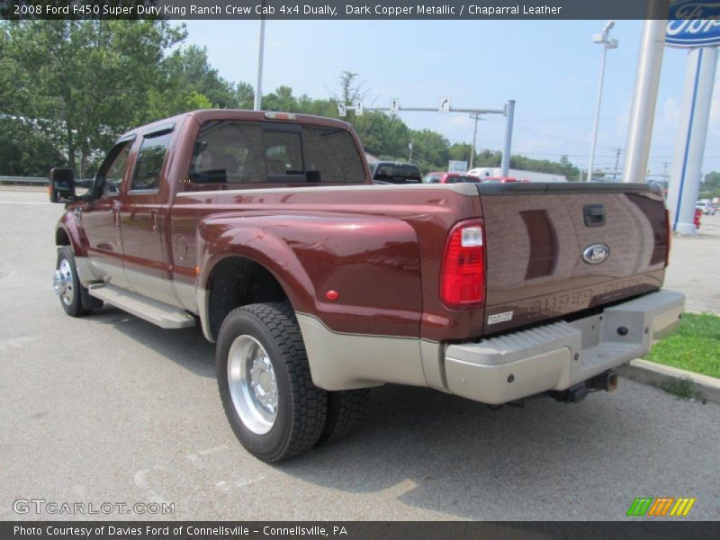 Dark Copper Metallic / Chaparral Leather 2008 Ford F450 Super Duty King Ranch Crew Cab 4x4 Dually
