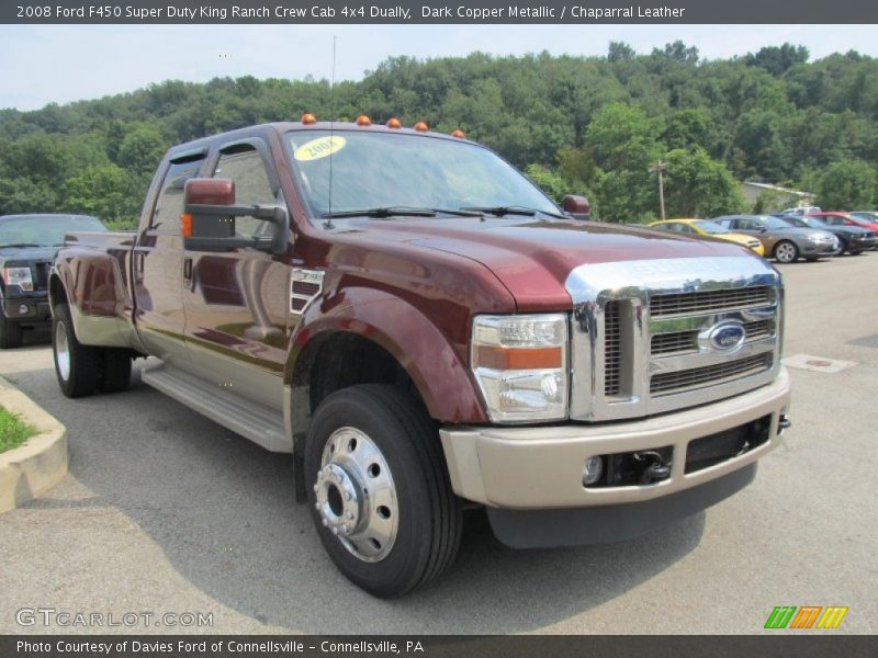 Dark Copper Metallic / Chaparral Leather 2008 Ford F450 Super Duty King Ranch Crew Cab 4x4 Dually