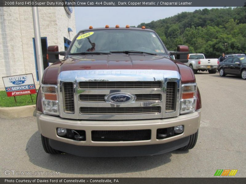 Dark Copper Metallic / Chaparral Leather 2008 Ford F450 Super Duty King Ranch Crew Cab 4x4 Dually