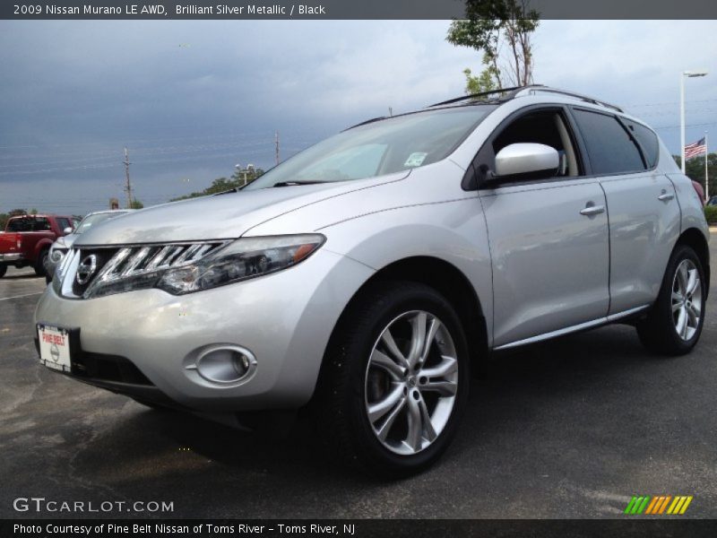 Brilliant Silver Metallic / Black 2009 Nissan Murano LE AWD