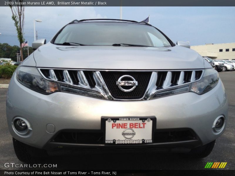 Brilliant Silver Metallic / Black 2009 Nissan Murano LE AWD