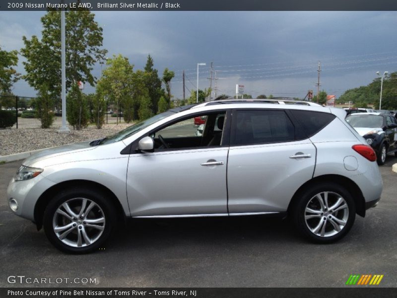 Brilliant Silver Metallic / Black 2009 Nissan Murano LE AWD
