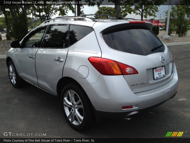 Brilliant Silver Metallic / Black 2009 Nissan Murano LE AWD