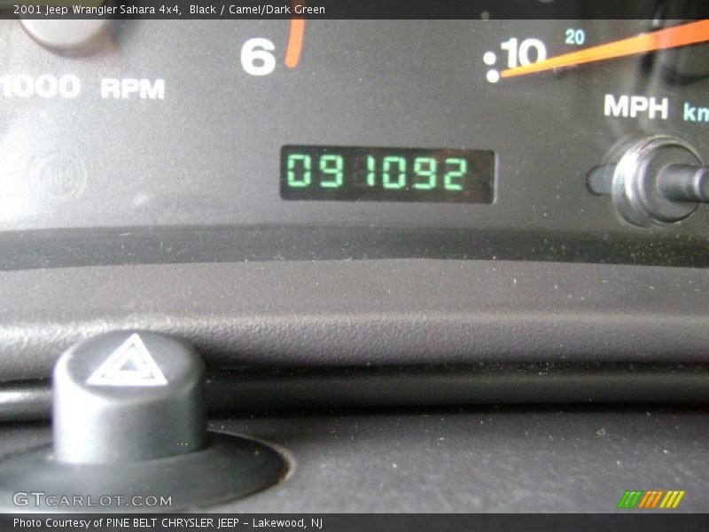 Black / Camel/Dark Green 2001 Jeep Wrangler Sahara 4x4