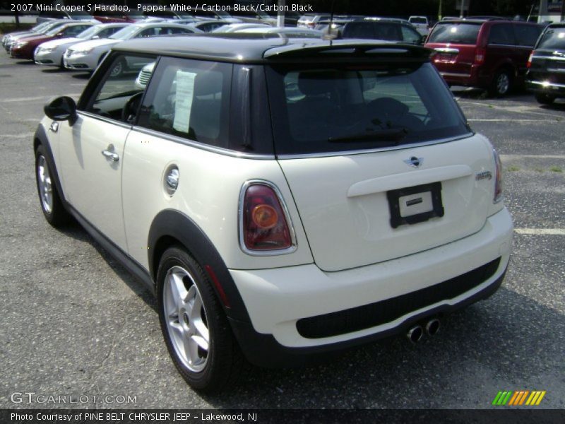 Pepper White / Carbon Black/Carbon Black 2007 Mini Cooper S Hardtop