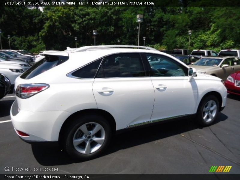 Starfire White Pearl / Parchment/Espresso Birds Eye Maple 2013 Lexus RX 350 AWD