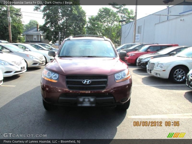 Dark Cherry / Beige 2009 Hyundai Santa Fe GLS