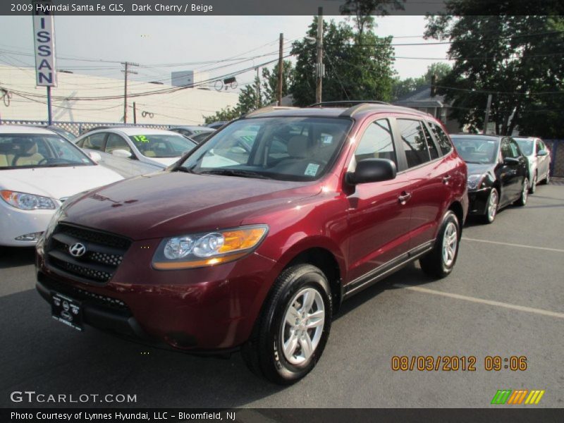 Dark Cherry / Beige 2009 Hyundai Santa Fe GLS