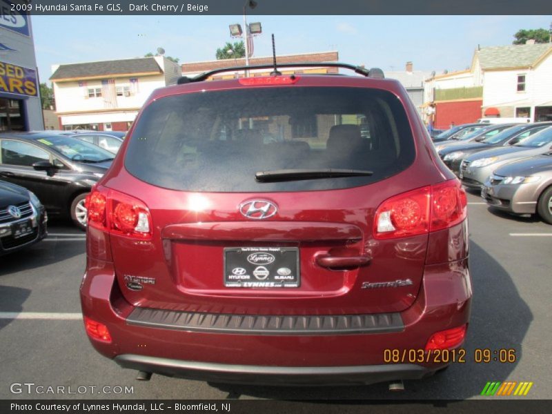 Dark Cherry / Beige 2009 Hyundai Santa Fe GLS