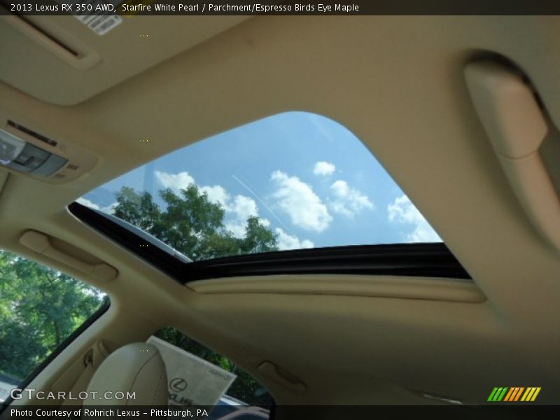 Starfire White Pearl / Parchment/Espresso Birds Eye Maple 2013 Lexus RX 350 AWD