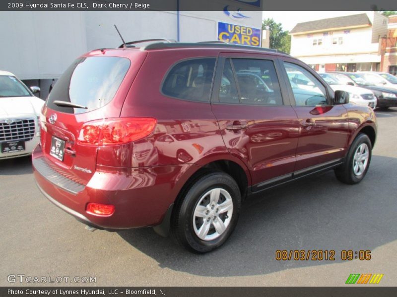 Dark Cherry / Beige 2009 Hyundai Santa Fe GLS