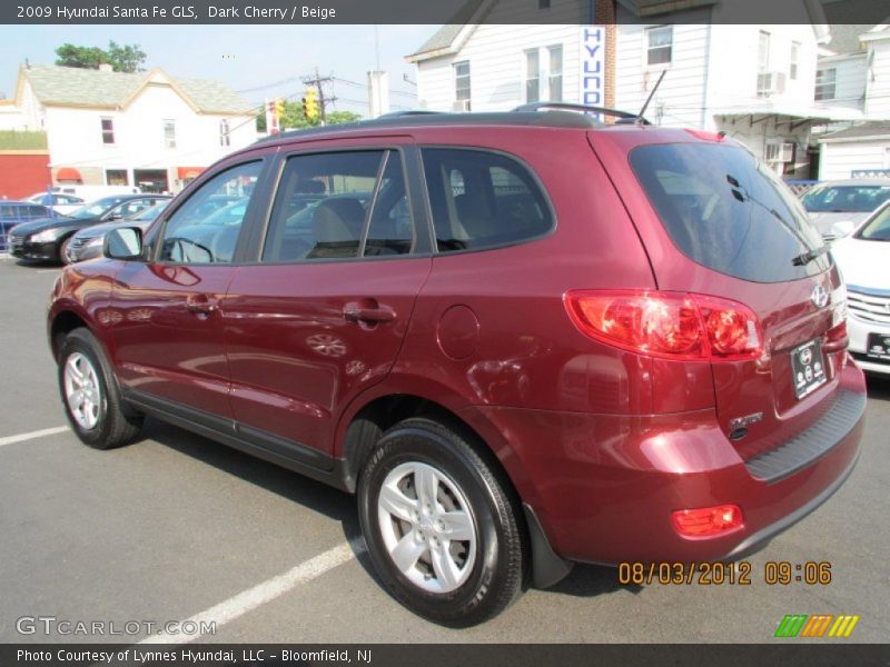 Dark Cherry / Beige 2009 Hyundai Santa Fe GLS
