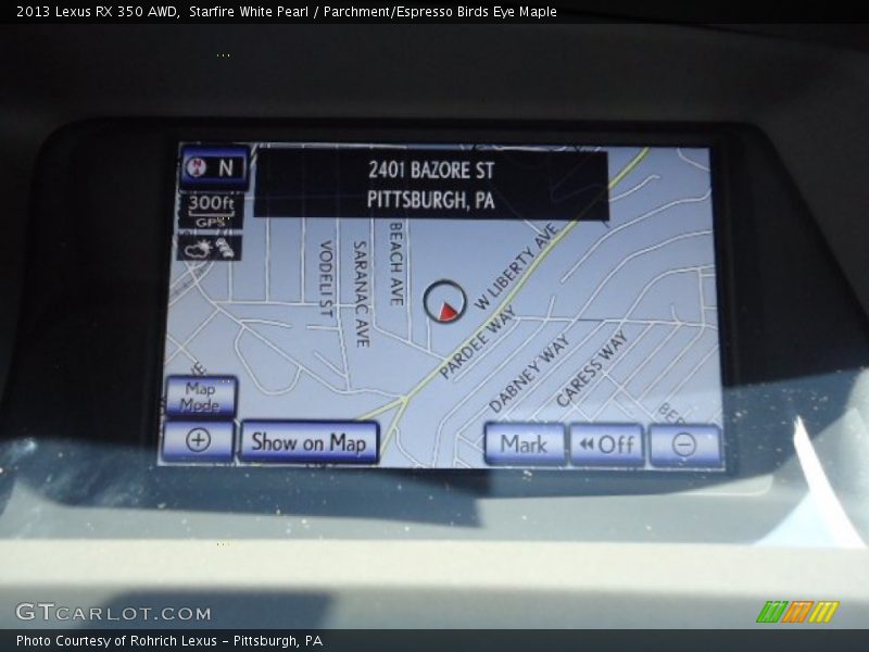 Starfire White Pearl / Parchment/Espresso Birds Eye Maple 2013 Lexus RX 350 AWD