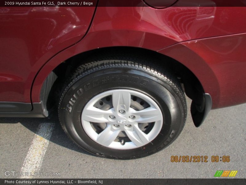 Dark Cherry / Beige 2009 Hyundai Santa Fe GLS