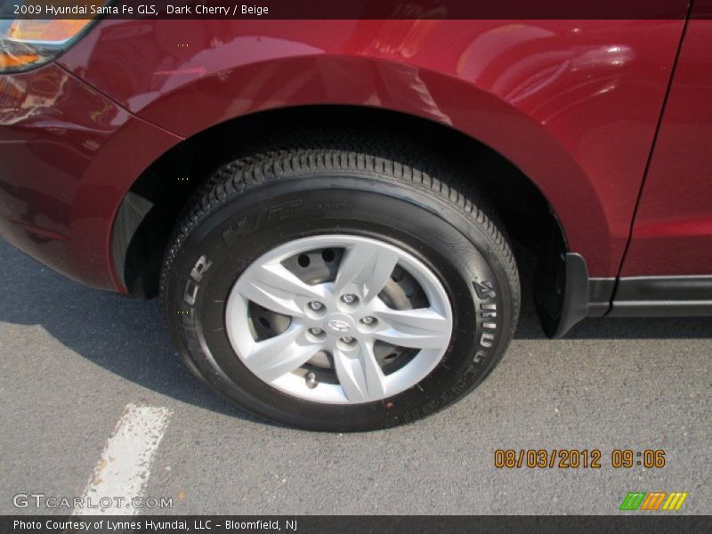 Dark Cherry / Beige 2009 Hyundai Santa Fe GLS