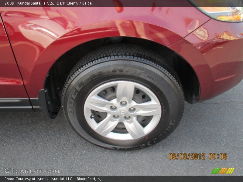 Dark Cherry / Beige 2009 Hyundai Santa Fe GLS