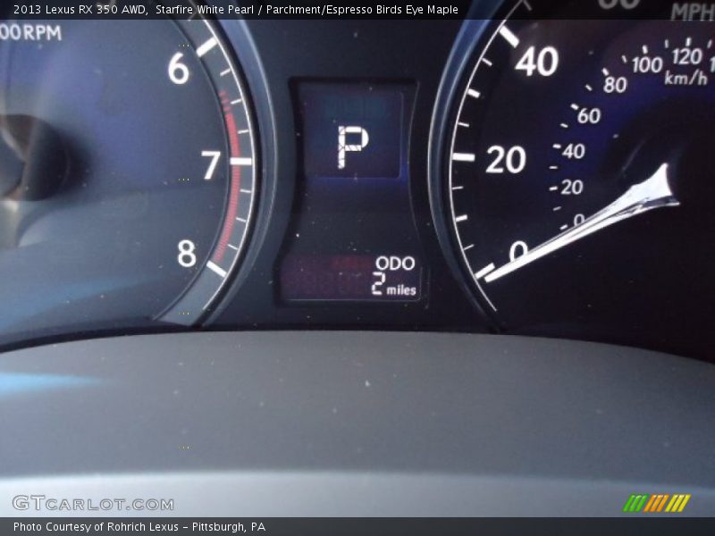Starfire White Pearl / Parchment/Espresso Birds Eye Maple 2013 Lexus RX 350 AWD