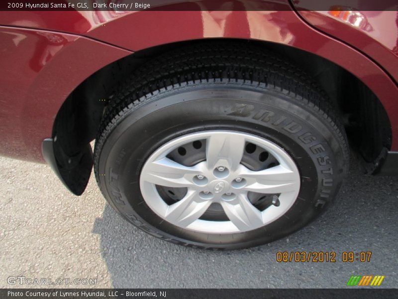 Dark Cherry / Beige 2009 Hyundai Santa Fe GLS
