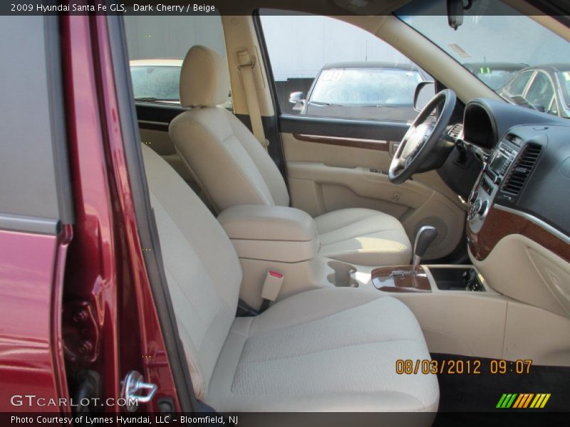 Dark Cherry / Beige 2009 Hyundai Santa Fe GLS