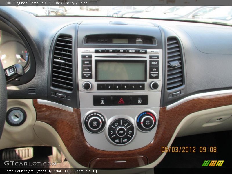 Dark Cherry / Beige 2009 Hyundai Santa Fe GLS