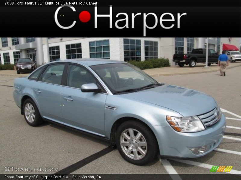 Light Ice Blue Metallic / Camel 2009 Ford Taurus SE