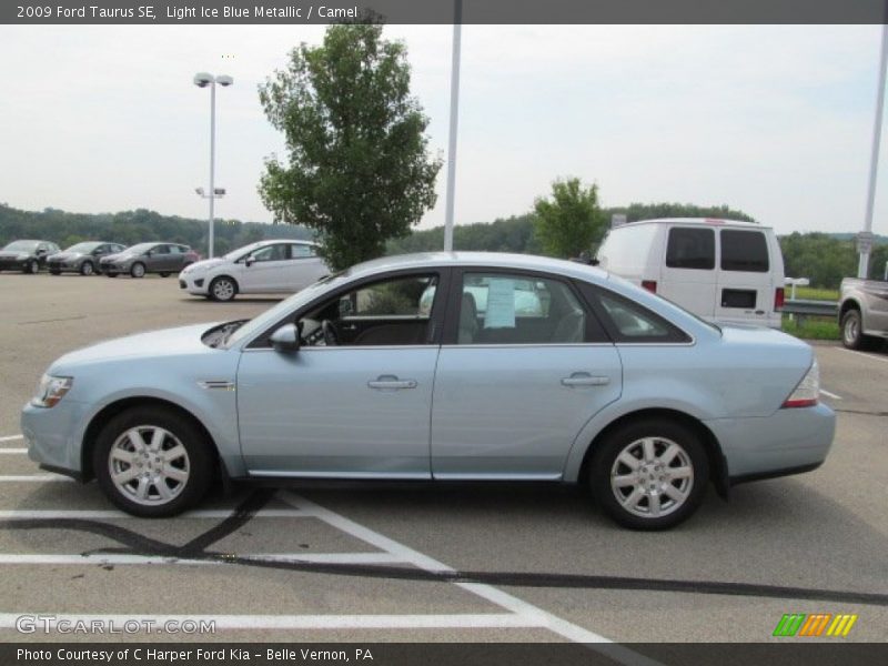 Light Ice Blue Metallic / Camel 2009 Ford Taurus SE