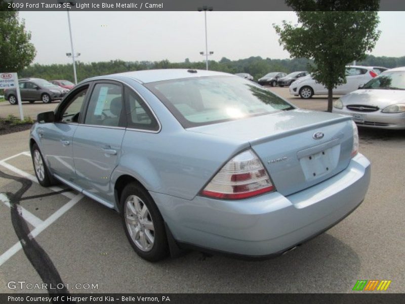Light Ice Blue Metallic / Camel 2009 Ford Taurus SE