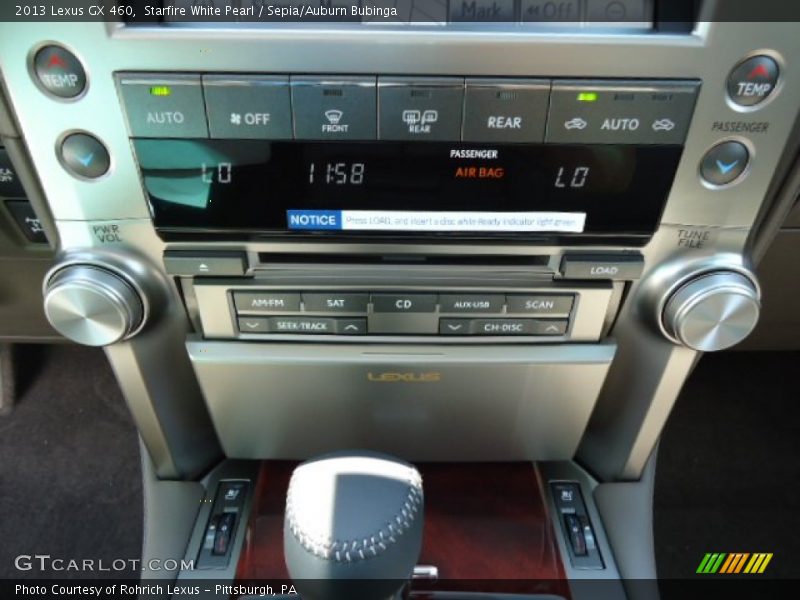 Starfire White Pearl / Sepia/Auburn Bubinga 2013 Lexus GX 460
