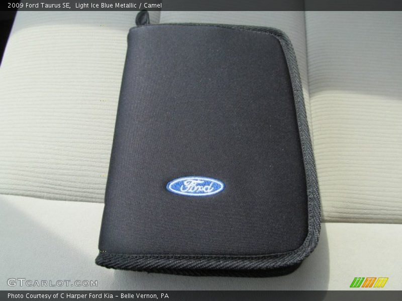 Light Ice Blue Metallic / Camel 2009 Ford Taurus SE