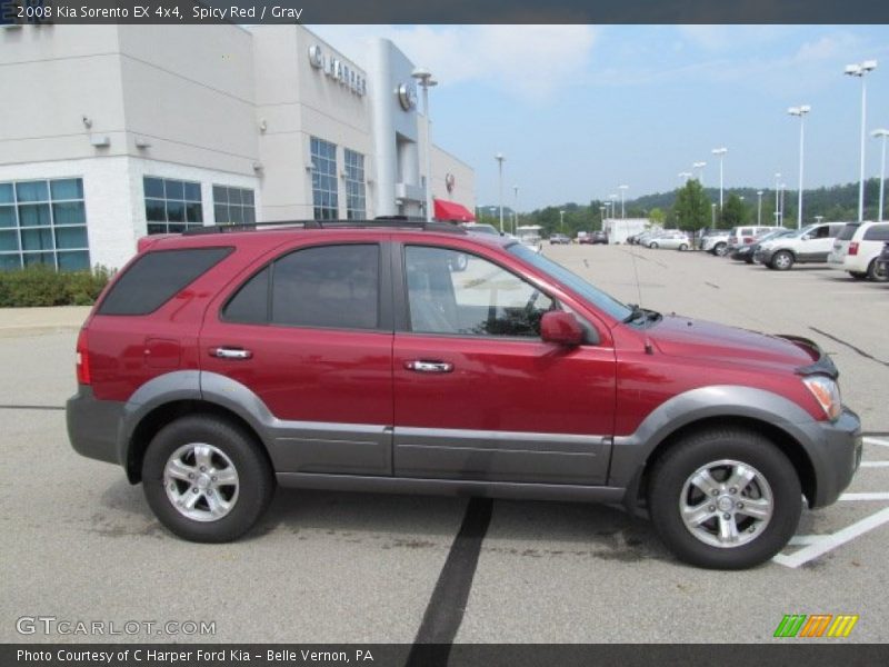 Spicy Red / Gray 2008 Kia Sorento EX 4x4