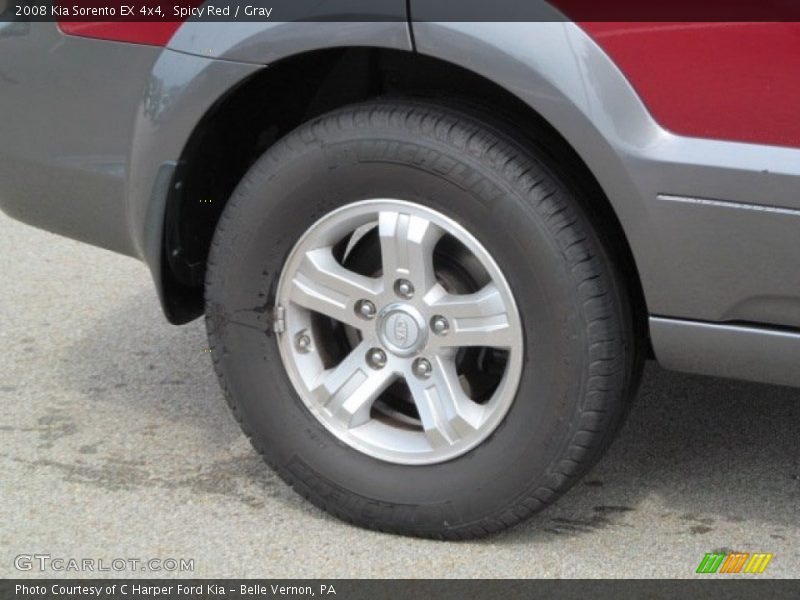 Spicy Red / Gray 2008 Kia Sorento EX 4x4
