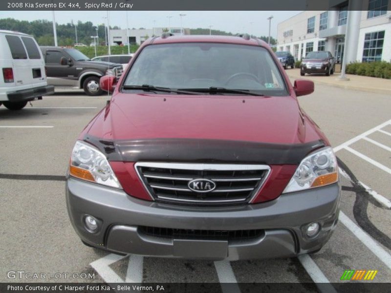 Spicy Red / Gray 2008 Kia Sorento EX 4x4