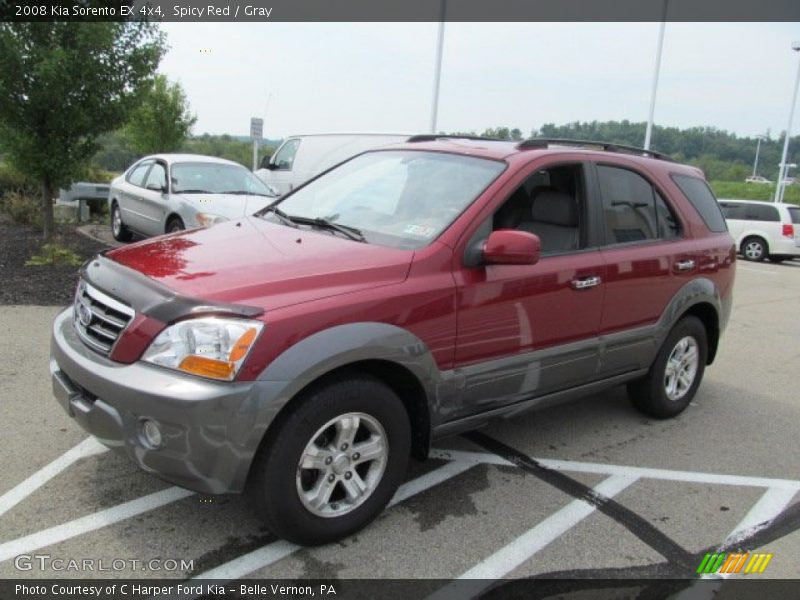 Spicy Red / Gray 2008 Kia Sorento EX 4x4