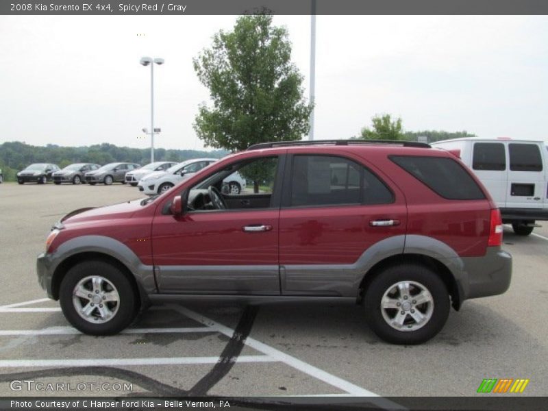 Spicy Red / Gray 2008 Kia Sorento EX 4x4
