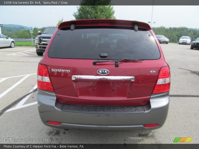 Spicy Red / Gray 2008 Kia Sorento EX 4x4