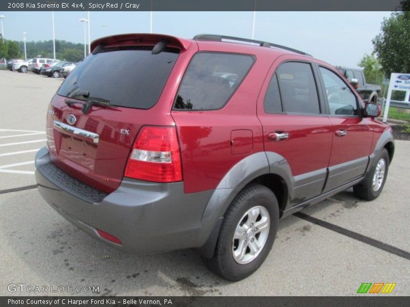 Spicy Red / Gray 2008 Kia Sorento EX 4x4