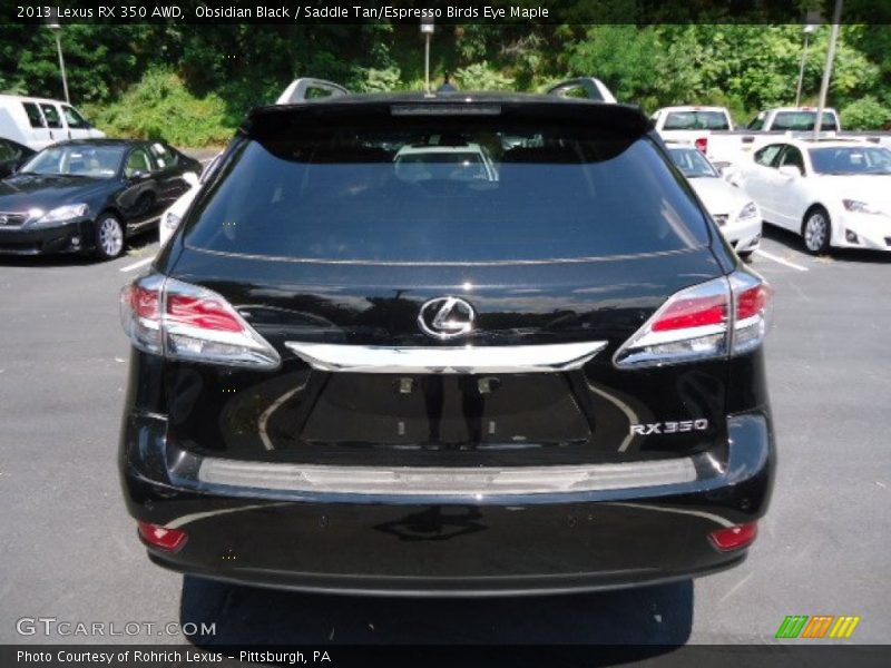 Obsidian Black / Saddle Tan/Espresso Birds Eye Maple 2013 Lexus RX 350 AWD