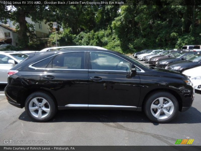 Obsidian Black / Saddle Tan/Espresso Birds Eye Maple 2013 Lexus RX 350 AWD