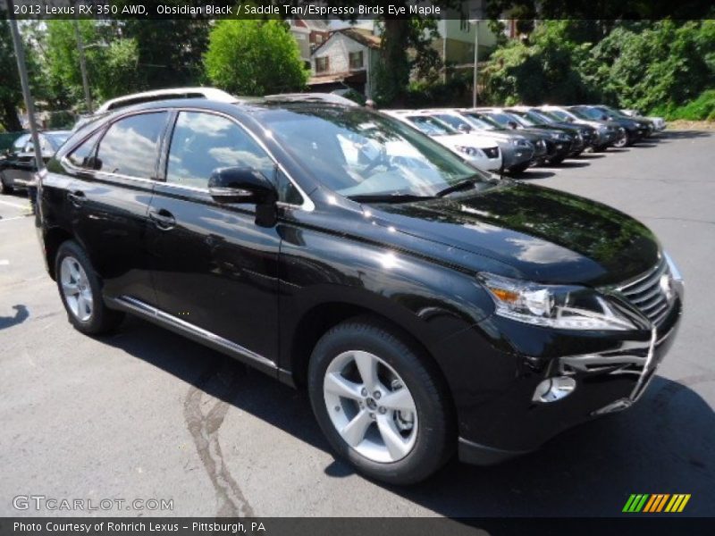 Obsidian Black / Saddle Tan/Espresso Birds Eye Maple 2013 Lexus RX 350 AWD