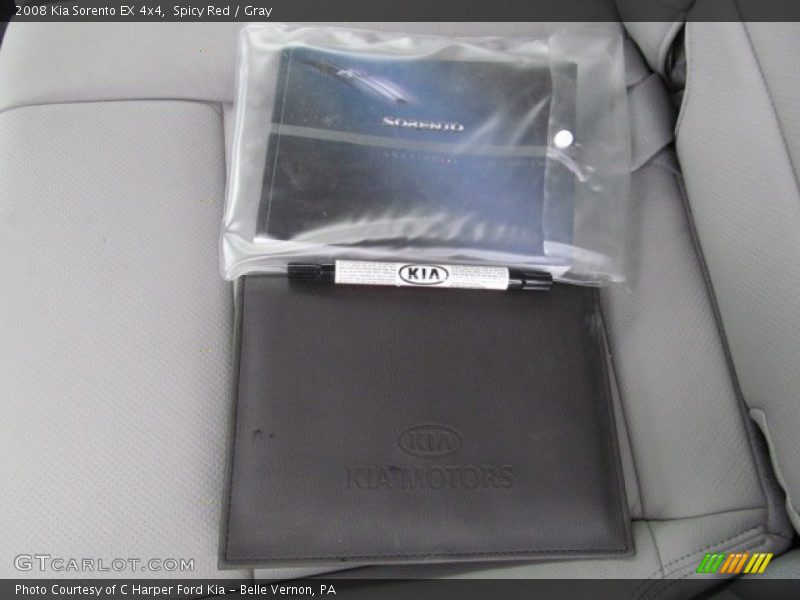 Spicy Red / Gray 2008 Kia Sorento EX 4x4