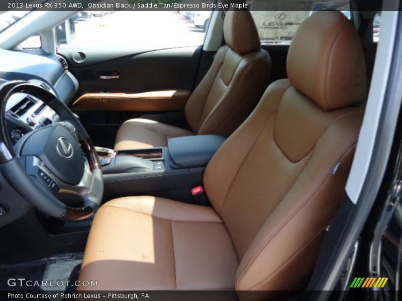 Obsidian Black / Saddle Tan/Espresso Birds Eye Maple 2013 Lexus RX 350 AWD